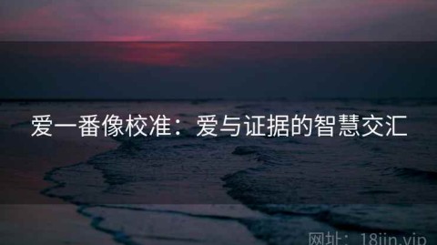 爱一番像校准：爱与证据的智慧交汇