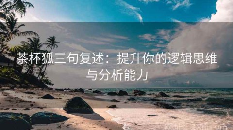 茶杯狐三句复述：提升你的逻辑思维与分析能力