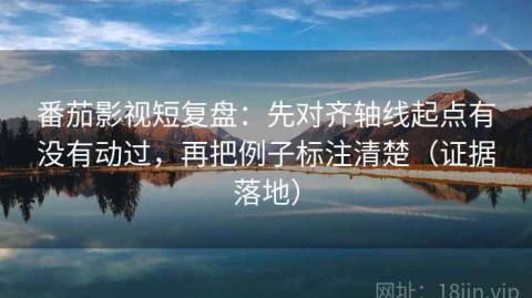 番茄影视短复盘：先对齐轴线起点有没有动过，再把例子标注清楚（证据落地）